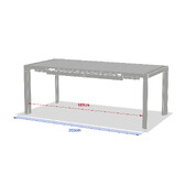Mesa de jardín extensible ÉVASION Efecto madera Miel y Gráfito 8 plazas - Aluminio tratado epoxi, Lamas de aluminio efecto madera Efecto madera Honey / Grafito