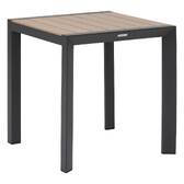 Mesa de jardín ÉVASION Efecto madera Honey / Graphite 2 plazas - Aluminio tratado con epoxi, Lamas de aluminio efecto madera Efecto madera Honey / Grafito