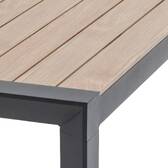 Mesa de jardín ÉVASION Efecto madera Honey / Graphite 12 plazas - Aluminio tratado con epoxi, Lamas de aluminio efecto madera Efecto madera Honey / Grafito