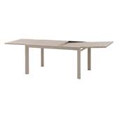 Mesa de jardín extensible deslizante ÉVASION Efecto madera Lino / Arcilla 10 plazas - Aluminio tratado con epoxi, lamas de aluminio efecto madera Efecto madera Lino / Arcilla