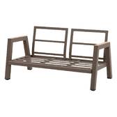 Sofá de jardín AXIOME Praline / Beige 2 plazas - Aluminio tratado con epoxi, Poliéster Beige / Praliné