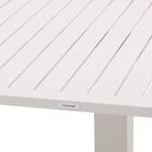 Mesa de jardín cuadrada elevable SALIMIA Avena 110 x 110 x 69 cm - Aluminio con recubrimiento de epoxi Avena