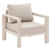 Sillón de jardín ÉVASION Arcilla Aluminio tratado con epoxi, Olefina Beige / Arcilla