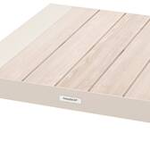 Mesa de centro de jardín cuadrada ÉVASION Arcilla / Lino 67 x 67 x 31 cm - Aluminio con recubrimiento de epoxi Arcilla / Lino