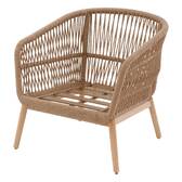 Conjunto de jardín ORISSA Taupe 5 plazas - Acero recubierto de epoxi, Poliéster Topo