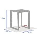 Mesa auxiliar cuadrada ALLURE Avena 44 x 44 x 55 cm - Aluminio tratado con epoxi Avena