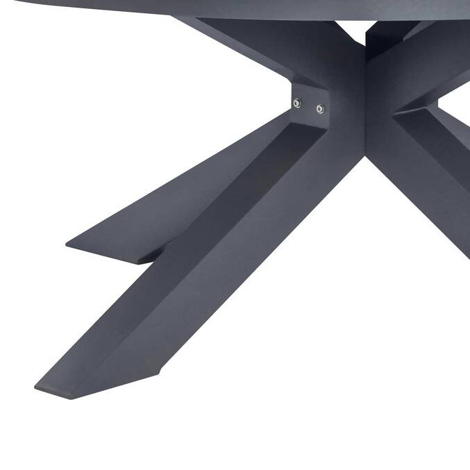 Mesa de jardín redonda ORACLION 12 plazas - Aluminio con recubrimiento de epoxi3839