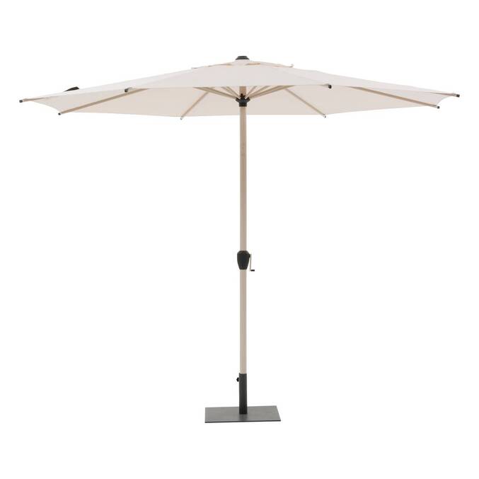 Parasol lateral redondo inclinable LOOMPA Arcilla / Trigo 3 m - Aluminio, Poliéster Arcilla / Trigo