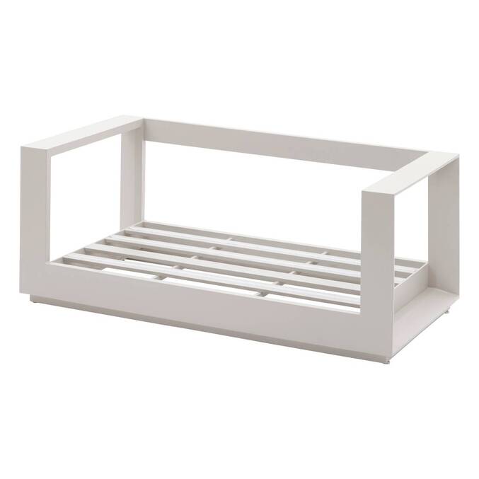 Sofá de jardín ALLURE Avena / Beige zebrano 2 plazas - Aluminio tratado con epoxi, Poliéster3850