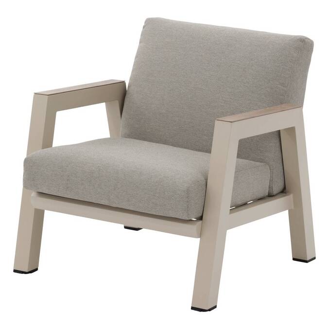 Sillón de jardín AXIOME Arcilla Aluminio tratado con epoxi, Texaline, Poliéster3704