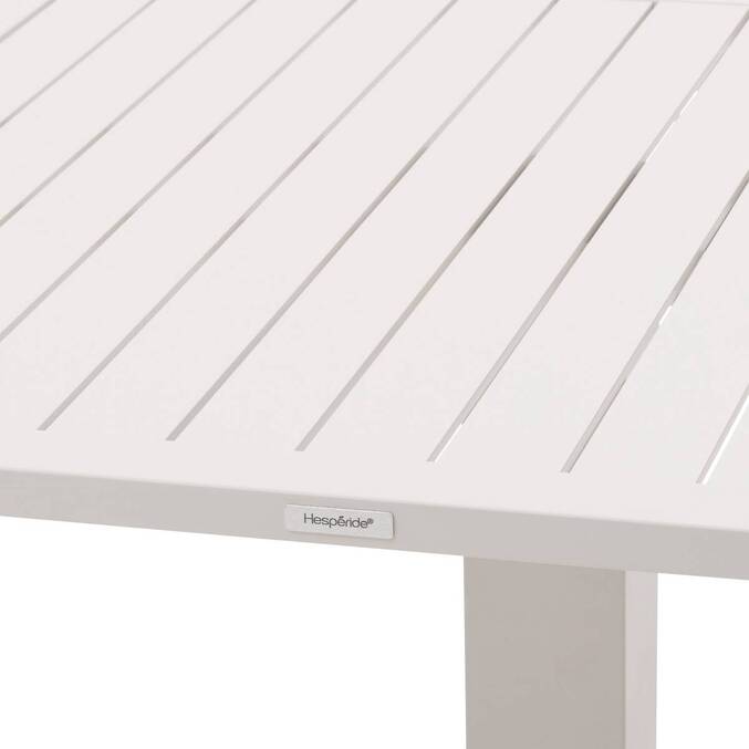 Mesa de jardín cuadrada elevable SALIMIA Avena 110 x 110 x 69 cm - Aluminio con recubrimiento de epoxi Avena