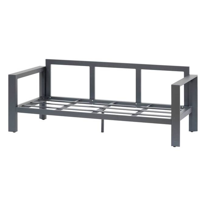 Conjunto de jardín ÉVASION Grafito / Miel 5 plazas - Aluminio tratado con epoxi, Olefina3789
