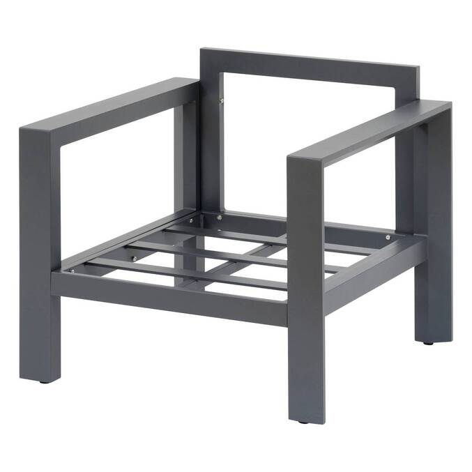 Conjunto de jardín ÉVASION Grafito / Miel 5 plazas - Aluminio tratado con epoxi, Olefina3789