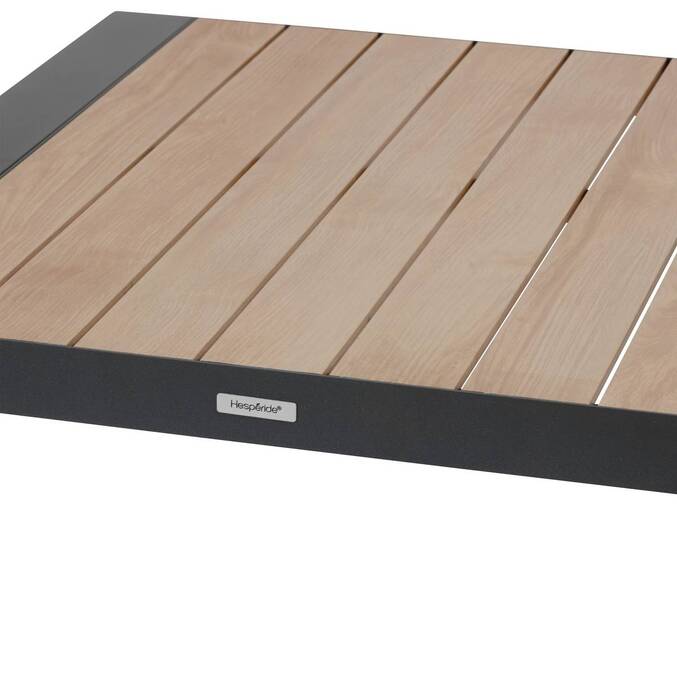 Conjunto de jardín ÉVASION Grafito / Miel 5 plazas - Aluminio tratado con epoxi, Olefina3789