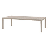 1 mesa de jardín ÉVASION Lino & Arcilla + 12 sillones AXANT 1 mesa de jardín 12 plazas y 12 sillas apilables Lino / Arcilla