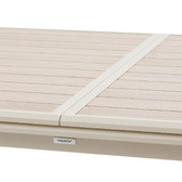 1 mesa de jardín extensible AXIOME Lino & Arcilla + 12 sillones apilables AXANT 1 mesa de jardín extensible 12 plazas y 12 sillas apilables Lino / Arcilla