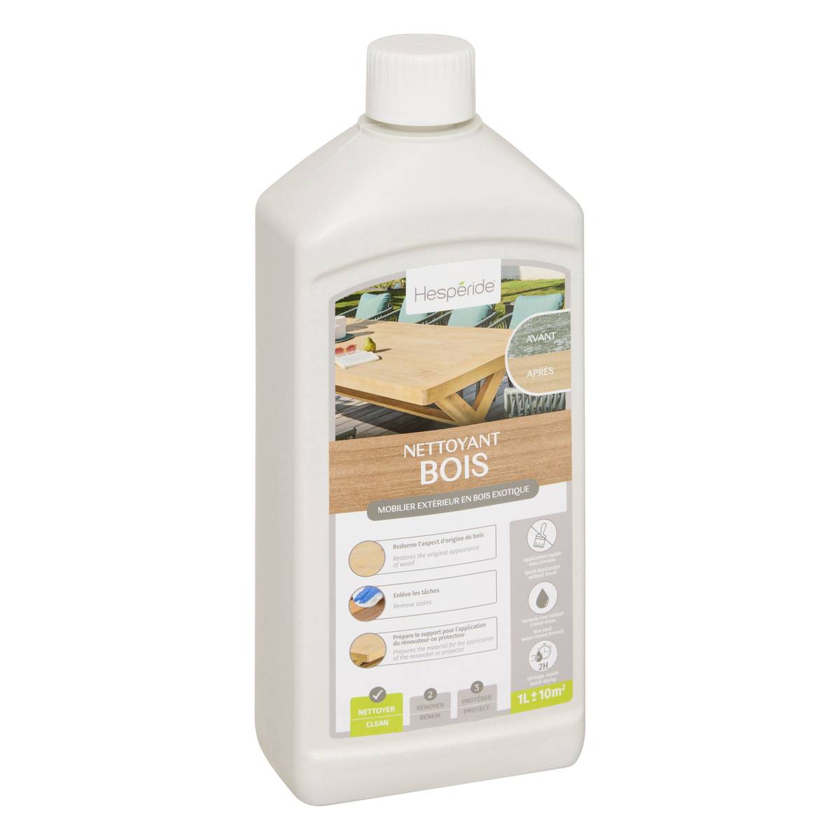 Limpiador para madera exótica Botella 1 L Blanco