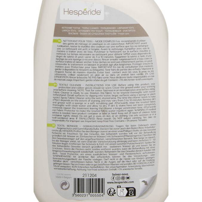 Limpiador de textiles Spray 75 cl Blanco