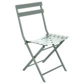 1 mesa de jardín plegable cuadrada + 2 sillas GREENSBORO Verde oliva 2 plazas - Acero tratado con epoxi, Tratamiento anticorrosión reforzado Verde oliva
