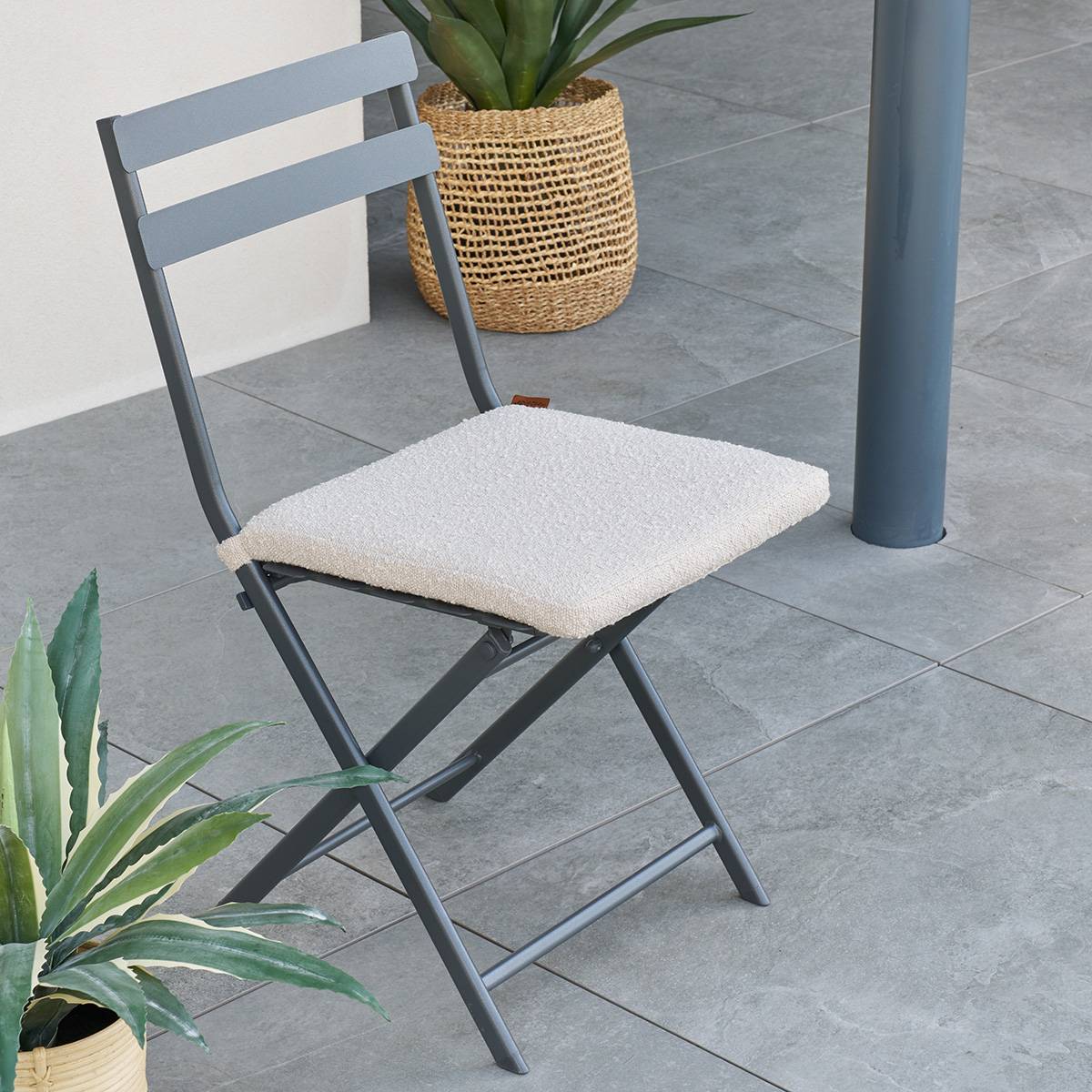 Cojín para silla SOLFIA Trigo 40 x 40 cm - Poliéster Trigo