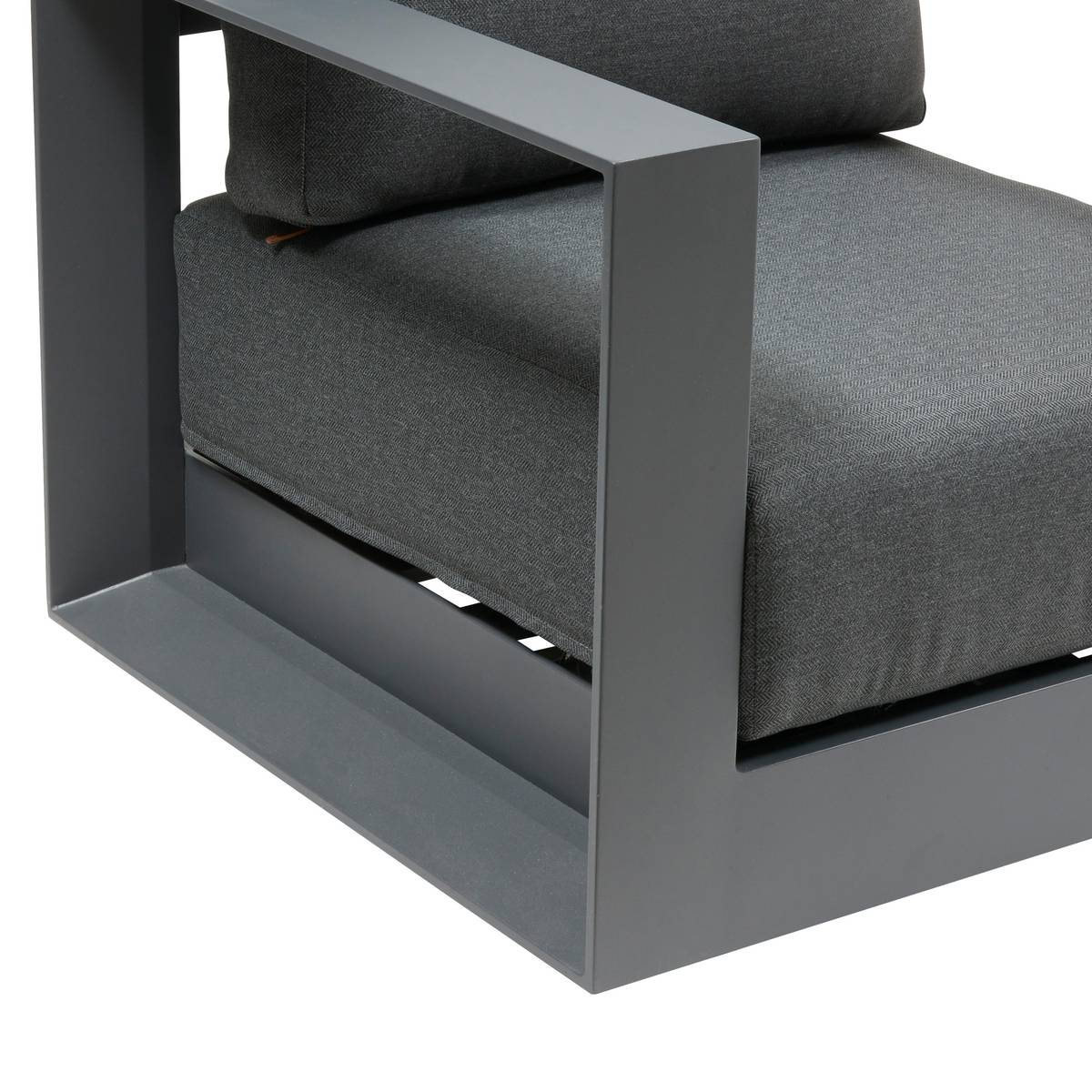Sillón de jardín giratorio ALLURE Gris / Grafito Aluminio tratado con epoxi, Poliéster Gris / Grafito