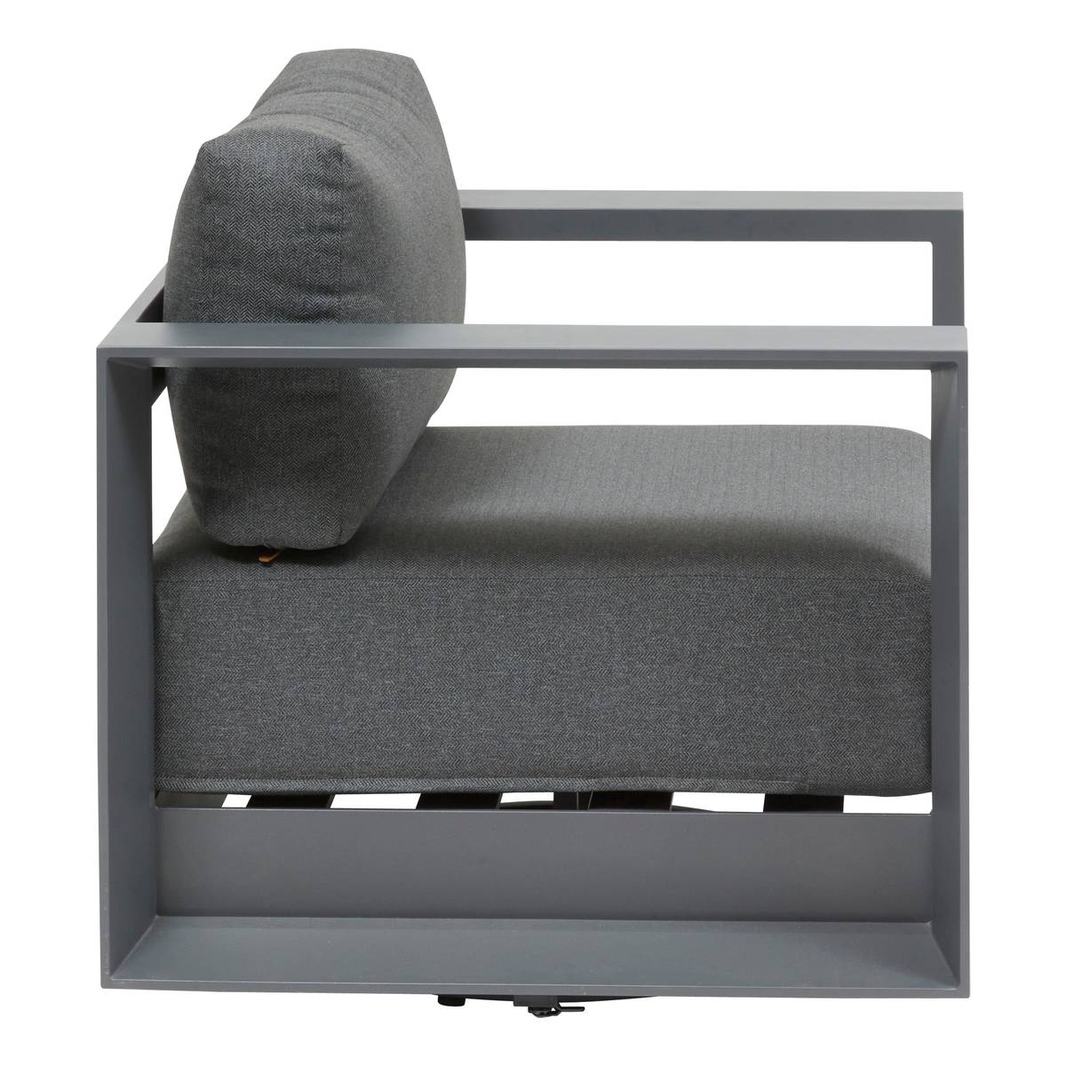 Sillón de jardín giratorio ALLURE Gris / Grafito Aluminio tratado con epoxi, Poliéster Gris / Grafito