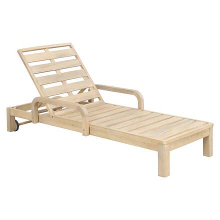 Cama de piscina PAPOUASIE Beige / Acacia Acacia certificado FSC®, Acrílico