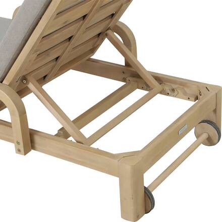 Cama de piscina PAPOUASIE Beige / Acacia Acacia certificado FSC®, Acrílico
