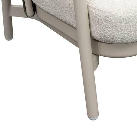 Sillón de jardín MYLORE Arcilla Aluminio tratado con epoxi, Poliéster reciclado,