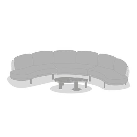 Conjunto de jardín MYLORE Arcilla 6 plazas - Aluminio tratado con epoxi, poliéster reciclado
