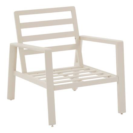 Sillón de jardín LUZANE Arcilla Aluminio tratado con epoxi, Poliéster reciclado