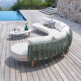 Conjunto de jardín MYLORE Arcilla 6 plazas - Aluminio tratado con epoxi, poliéster reciclado Arcilla