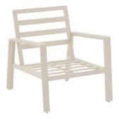Sillón de jardín LUZANE Arcilla Aluminio tratado con epoxi, Poliéster reciclado Arcilla