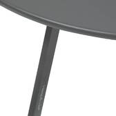 Mesa auxiliar de jardín redonda SAONA Grafito D.90 cm - Acero tratado con epoxi, Tratamiento antióxido reforzado Grafito