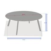 Mesa auxiliar de jardín redonda SAONA Grafito D.90 cm - Acero tratado con epoxi, Tratamiento antióxido reforzado Grafito