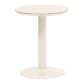 Mesa auxiliar de jardín redonda SOLETIA Arcilla 40 x 40 x 50 cm - Acero Arcilla