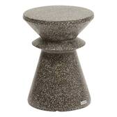 Mesa auxiliar de jardín redonda ALTURIO Negro D. 35 cm - Cemento Negro