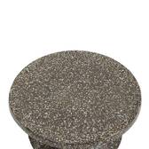 Mesa auxiliar de jardín redonda ALTURIO Negro D. 35 cm - Cemento Negro