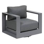 Sillón de jardín giratorio ALLURE Gris / Grafito Aluminio tratado con epoxi, Poliéster Gris / Grafito