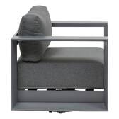 Sillón de jardín giratorio ALLURE Gris / Grafito Aluminio tratado con epoxi, Poliéster Gris / Grafito