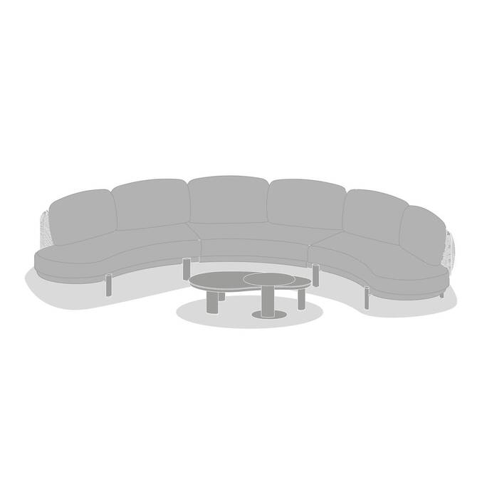 Conjunto de jardín MYLORE Arcilla 6 plazas - Aluminio tratado con epoxi, poliéster reciclado3704