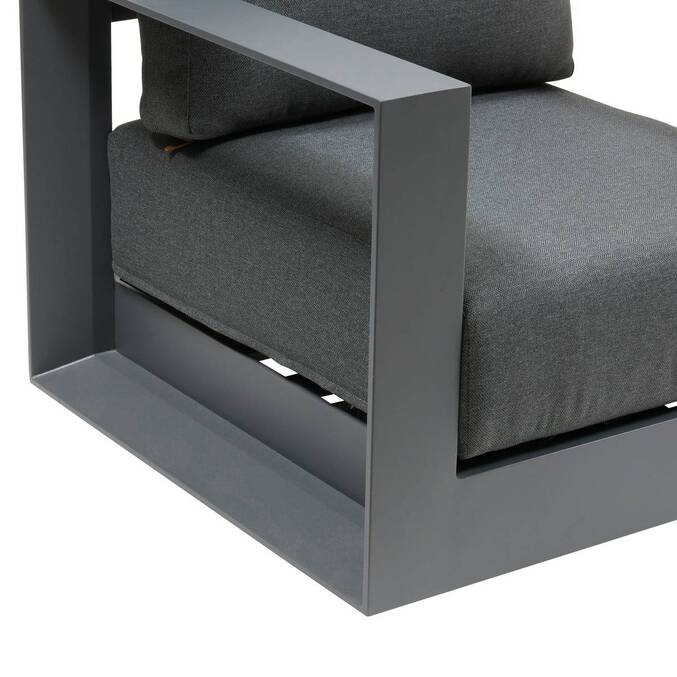 Sillón de jardín giratorio ALLURE Gris / Grafito Aluminio tratado con epoxi, Poliéster Gris / Grafito