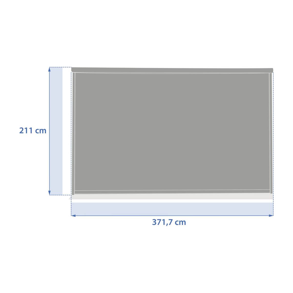 Estor para pérgola EVONIS Grafito Para EVONIS Lateral 4 m - 3,7 m - Aluminio, Texaline Grafito
