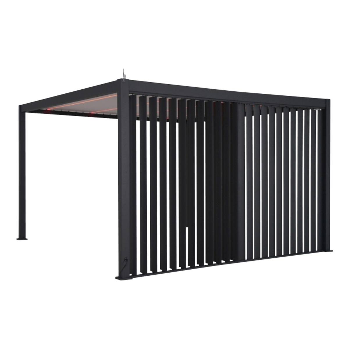 Persiana vertical EVORA Grafito Para EVORA Lado 3 m - 2,7 x 2,3 m - Aluminio con tratamiento epoxi Grafito