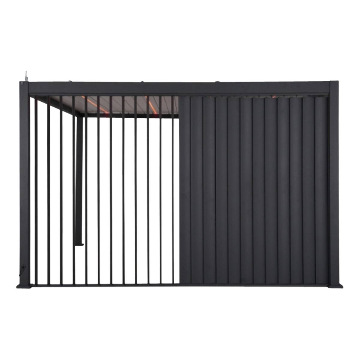 Persiana vertical EVORA Grafito Para EVORA Lado 3 m - 2,7 x 2,3 m - Aluminio con tratamiento epoxi Grafito
