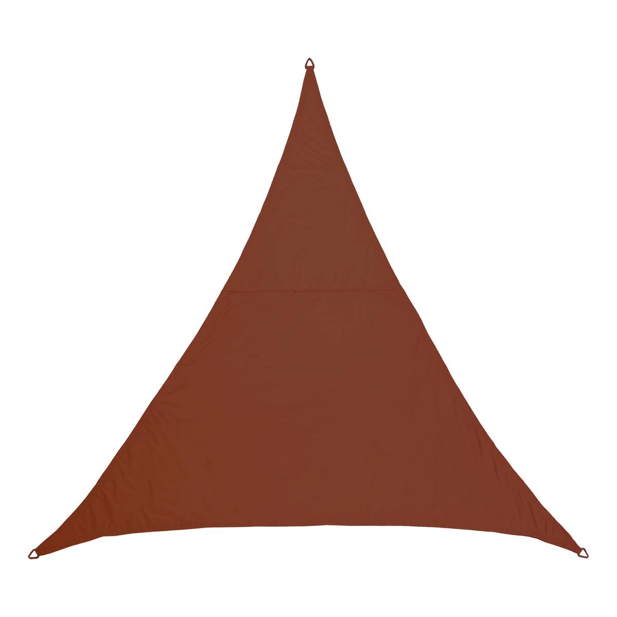 Vela de sombra triangular ELYORA Caoba 3 x 3 m - Poliéster Marrón Caoba
