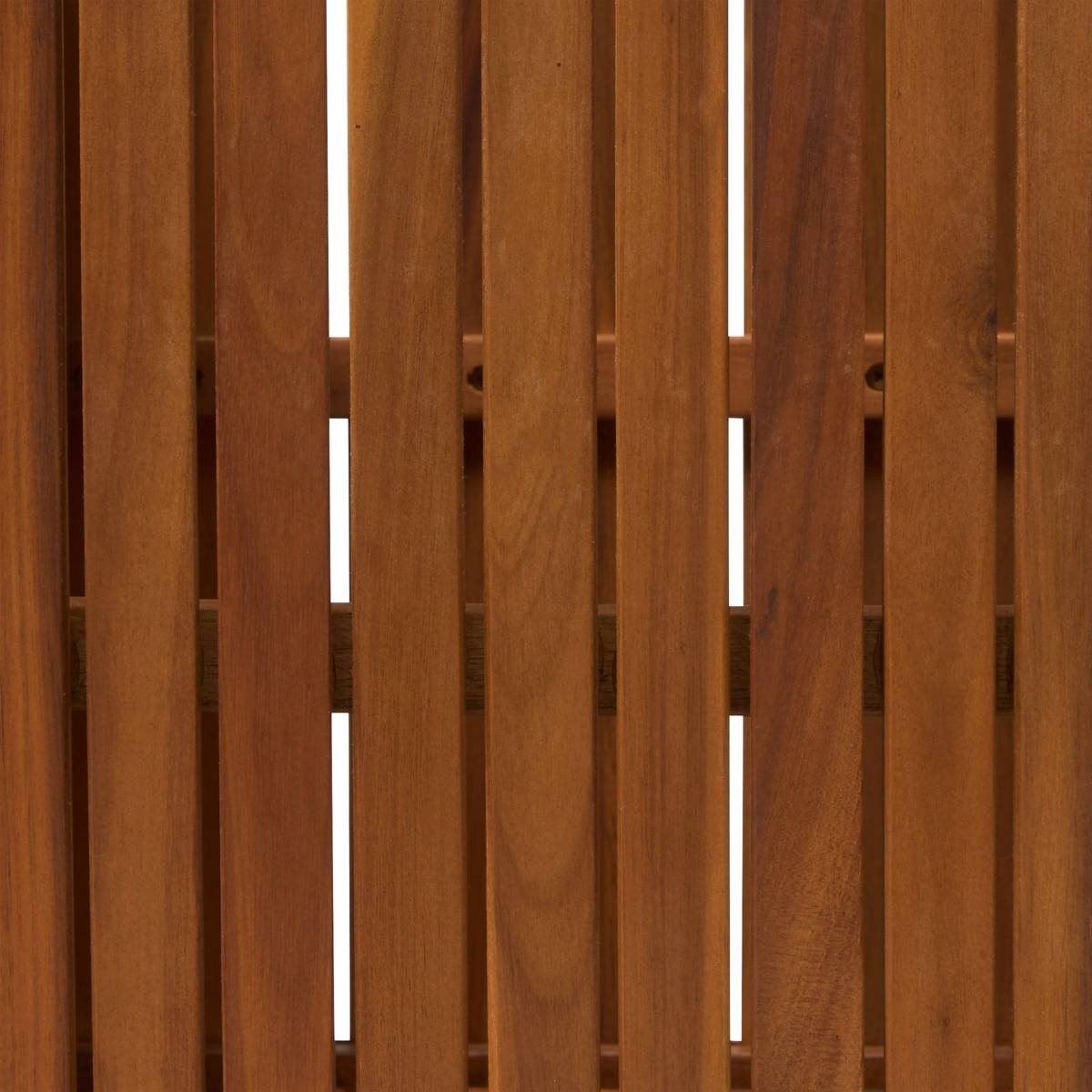 Baúl de almacenamiento Beige 100L - Acero, Acacia certificado FSC® Acacia