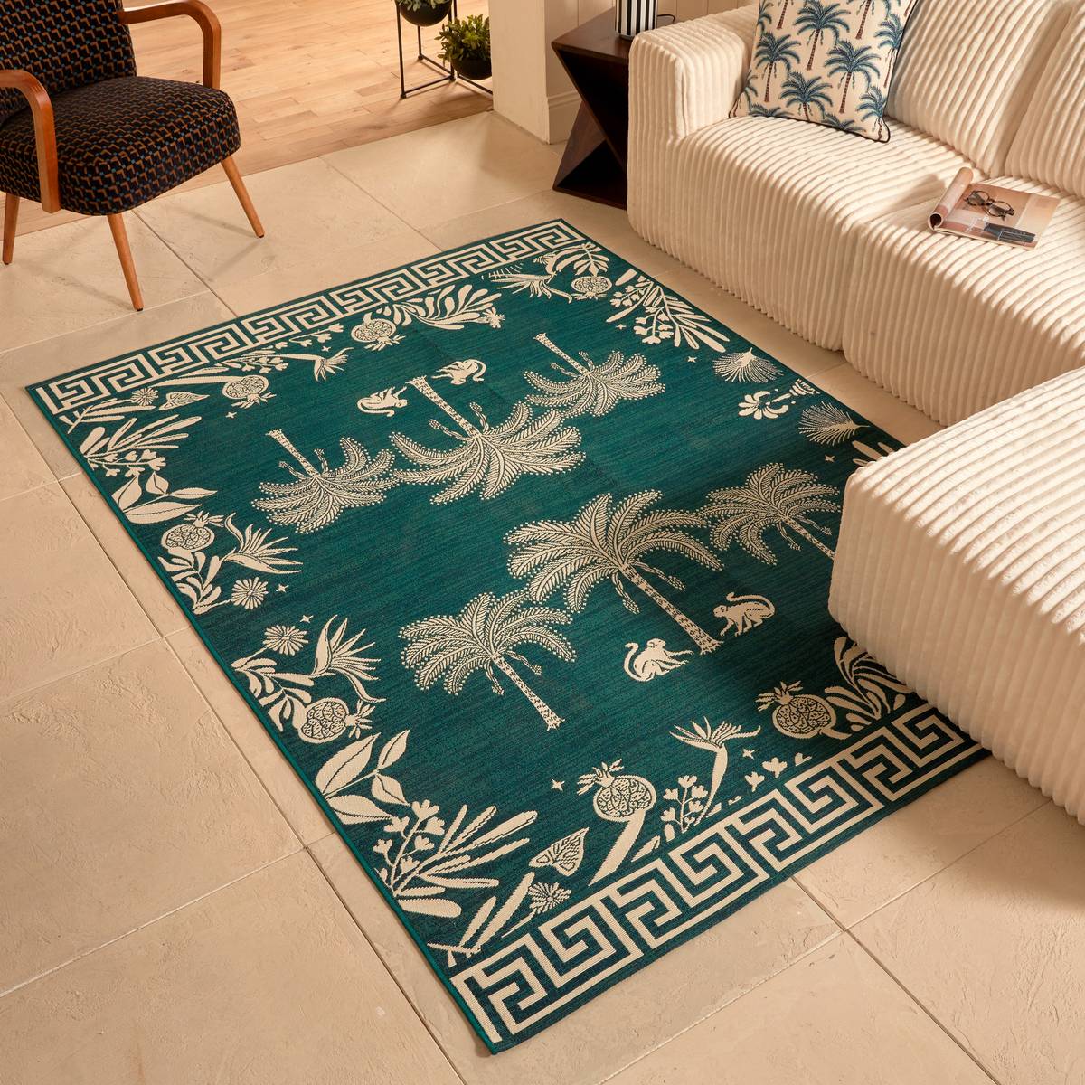 Alfombra Exterior THE PALM RESORT Verde oscuro 230x160 cm - Polipropileno Verde oscuro