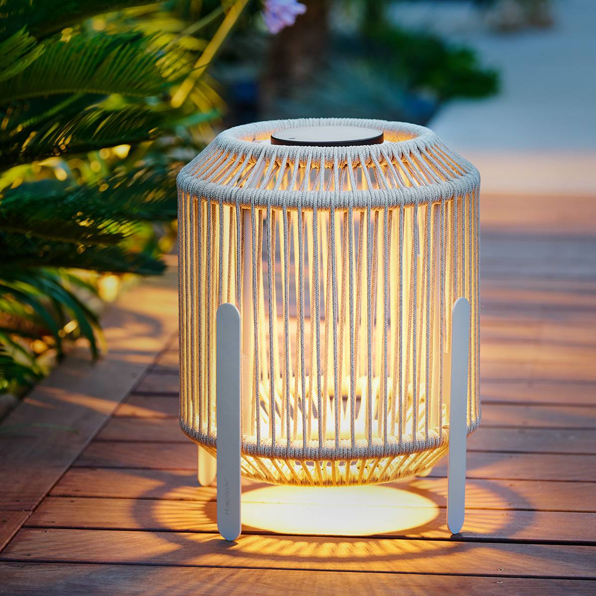 Lámpara de exterior LINY Gris D. 35 cm - Aluminio, Algodón Arcilla