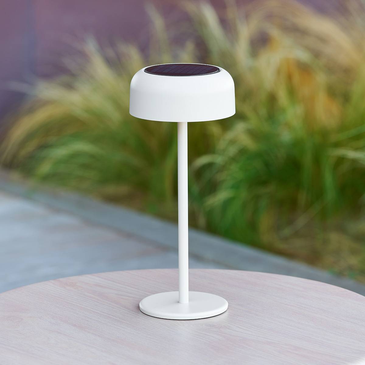 Lámpara solar BOLTY Grafito H.30 cm - Aluminio Arcilla